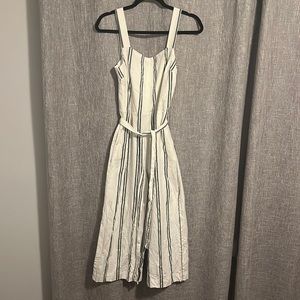 White Striped Gap Jumpsuit